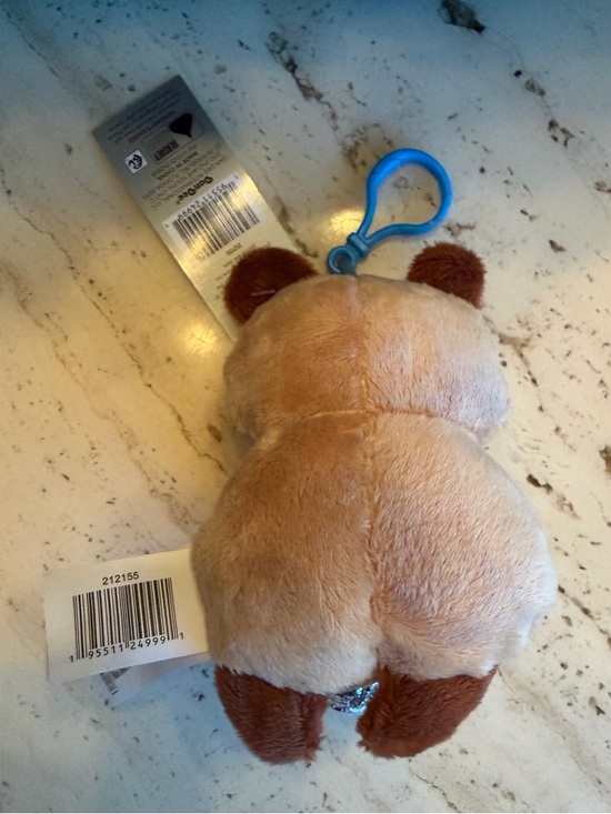 NWT Kisses Plush Chipmunk Bag Charm in Brown with Silver Chocolate KISS - Picture 5 of 6